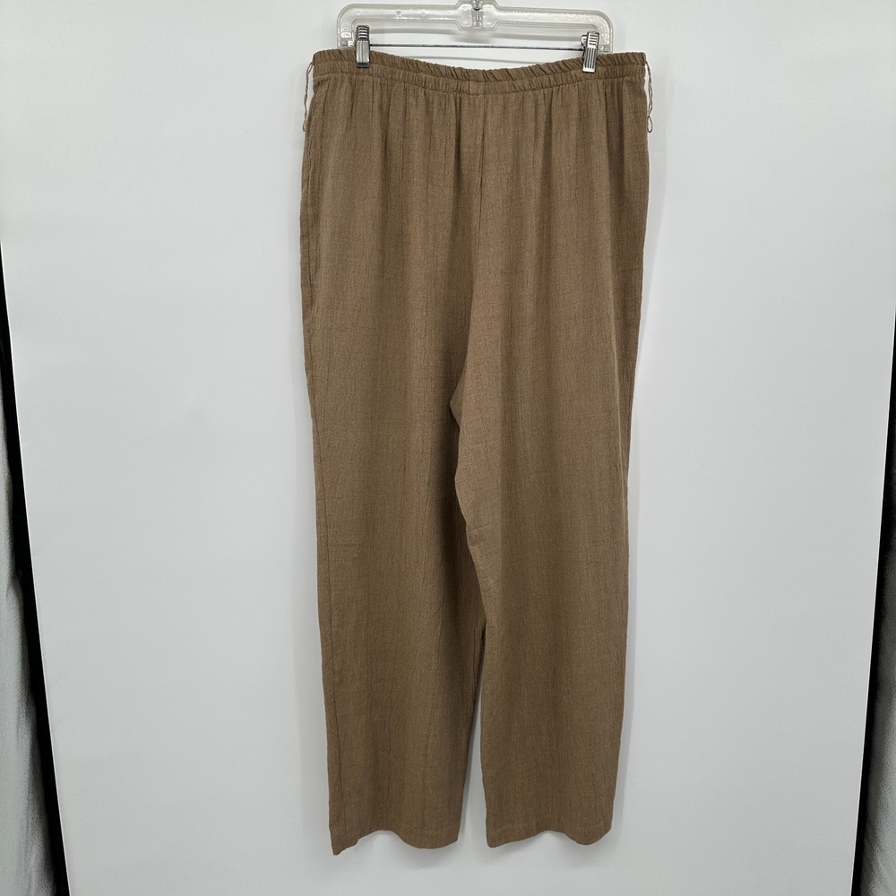Vintage Spencer Alexis Jacket Pant‎ Set 2X Linen Blend Lagenlook Patchwork USA - Picture 15 of 16